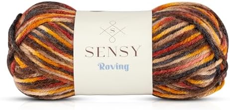 Sensy Roving Multi Color Yarn, 3.5 oz, 132 Yards, Gauge 5 Bulky (Autumn)