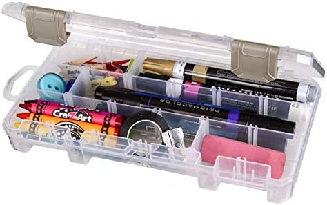 ArtBin 3003AB Solutions Small Box, Art & Craft Supply Organizer with Removable Dividers, [1] Plastic Storage Box