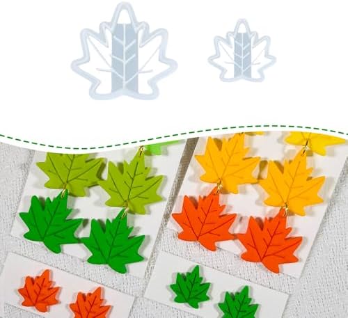 Xaekicr Polymer Clay Cutters Maple Leaf Set – 2PCS Fall Leaf Clay Earring Cutters for Polymer Clay Jewelry, Autumn Theme Clay Tools and Cutters for Earrings, Crafts and Seasonal DIY