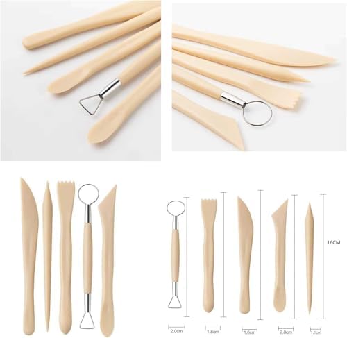 LANGQUN 35pcs Clay Sculpting and Pottery Tools Kit - Air Dry and Polymer Clay Dotting Tools - Ceramic Supplies for Modeling and Shaping - For Kids and Adults