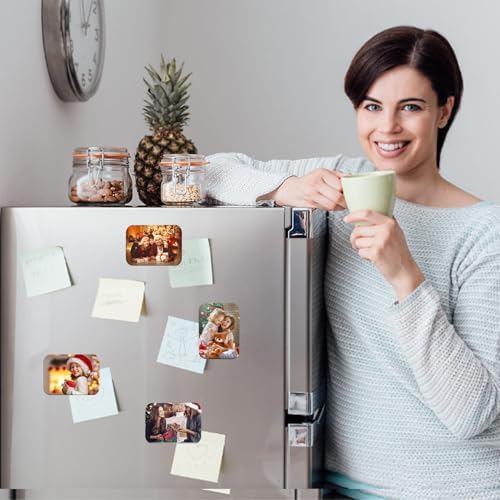 240 Pcs 2.8 x 2 Inch Thick Sublimation Blank Refrigerator Magnets Blanks Sublimation Magnet with 120 Pcs Fridge Magnets,120 Pcs Larger Square Blanks for Kitchen Microwave Oven Office