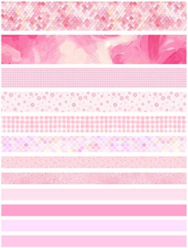 12 Rolls Washi Tape Set,Decorative Plaid Pattern Washi Masking Tape