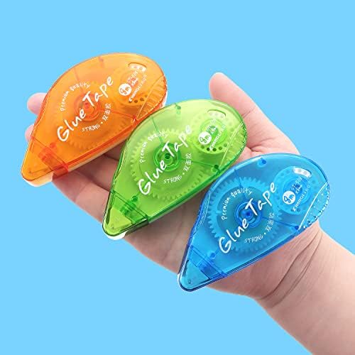Tamaki 6 Pack Double Sided Tape Roller, Adhesive Scrapbooking Glue Tape