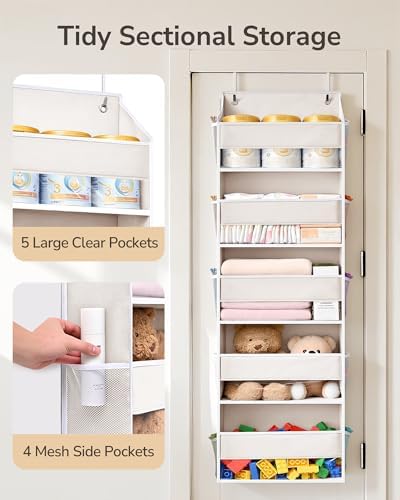 ULG 2 Pack 5-tier Over the Door Organizer Beige