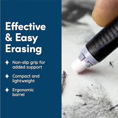 MozArt Eraser Pen Set 2 Pens + 10 Jumbo Refills for Mechanical Pencil