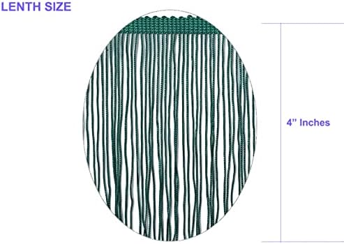 10 Yards of 4" Long Chainette Fringe Thread Yarn Tassel Trim Braid Fringe for Crafts Sewing and Decor-Emerald Hunter Green Color