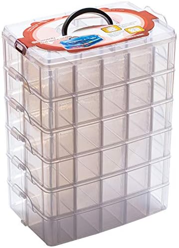 Sooyee 6 Layers Stackable Storage Container 60 Adjustable Compartments