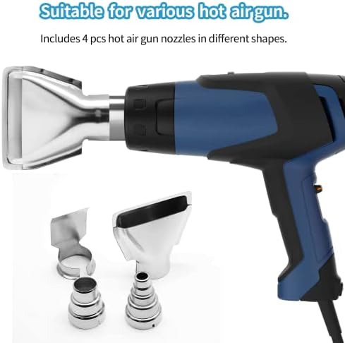 4 Pcs Heat Gun Nozzles Kit Stainless Steel Heat-Resistant Nozzles