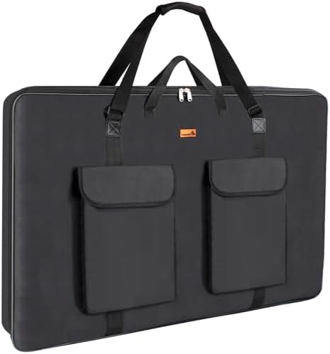 TreochtFUN Art Portfolio Case 24 X 36, Portfolio Bag Soft Water Resistant