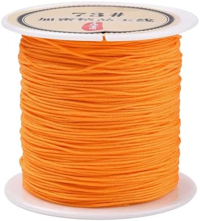 Elecrelive 43 Yards Nylon String Dark Orange Nylon Cord Beading Thread