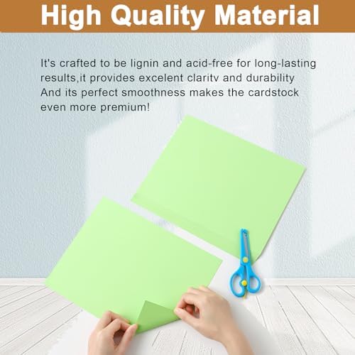 Silunkia 40 Sheets Light Green Cardstock 8.5 x 11 Craft Paper 75lb