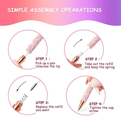 TECKWRAP Weeding Pin Pen Tool for Vinyl DIY Craft Project - Glitter Pink