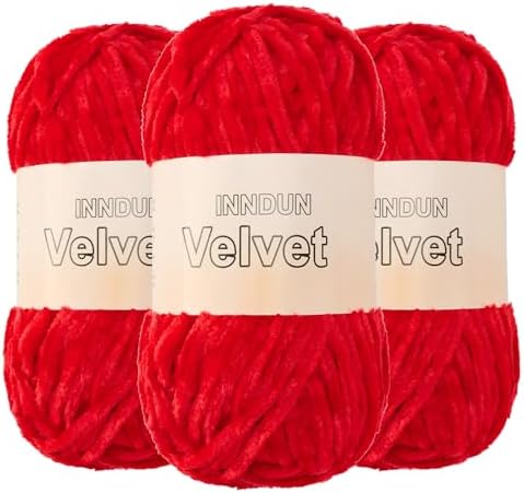 Soft Velvet Chenille Yarn for Crocheting, Super Bulky Yarn for Blankets