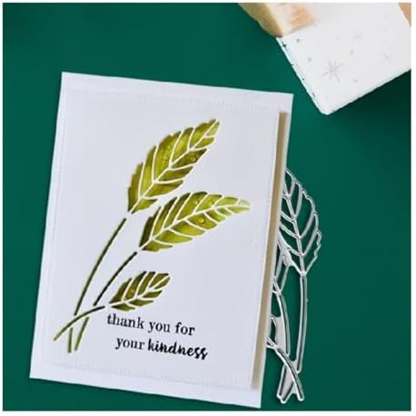 Scrapbooking Die-Cuts for Card Making, Christmas Metal Cutting Dies, Paper Craft Punch Template, Background Embossing Stencils, DIY Album Décor (Wheat Ear Card-13x5.8cm)