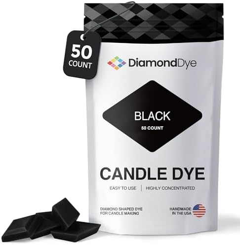 Black Candle Dye Chips, Soy & Paraffin Candle Making, 50 Pack