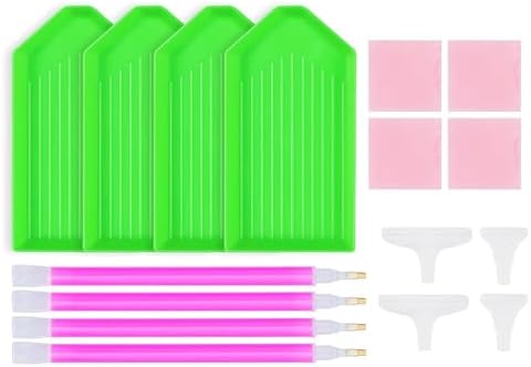 SWATOM 16 PCS Diamond Art Painting Tools 6 Diamonds Pen Head Replacement Accessories DIY Correction Tools Art Supplies Kit for Kids Adults