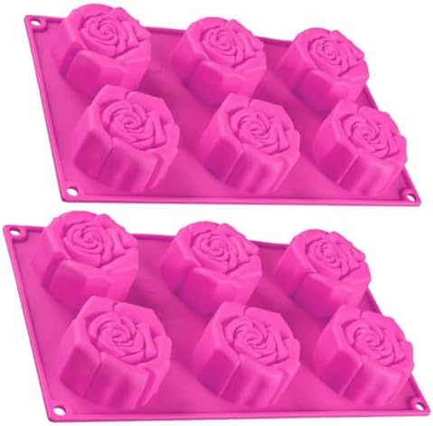Rose Soap Molds, 2 Piece Rose Flower Soap Molds