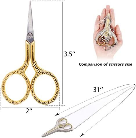 BIHRTC Stainless Steel Sharp Tip Sewing Snips Thread Cutter Safety Scissors