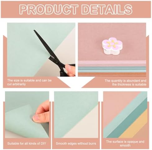 Whaline 50 Sheets 8.5 x 11 Inch Modern Boho Colored Card Stock Thick Paper Cards Colored Scrapbook Paper for Prints DIY Arts Crafts School Office Home Supplies, 65LB