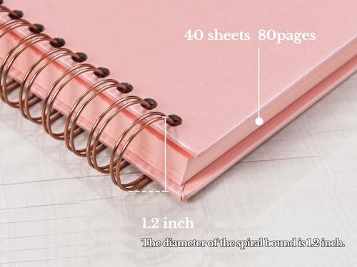 potricher 10 x 10 Inch DIY Scrapbook Photo Album 80 Pages, Pink | Thick Kraft Paper Scrap Book Photo Albums, Memory Book for Wedding, Anniversary, Baby, Family, Travel, DIY Projects