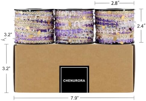 Artisanal Yarn Collection Multifiber Fancy Yarn for Knitting Crocheting Crafts DIY, Set of 3 Rolls(140 Lavender Haze)