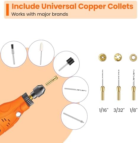 448PCS Rotary Tool Accessories Kit, 1/8" Universal Rotary Tool Bits, Includes 4V Cordless Rotary Tool (5 Speeds, 2000mAh) – Ideal for Sanding, Polishing, Engraving, Grinding