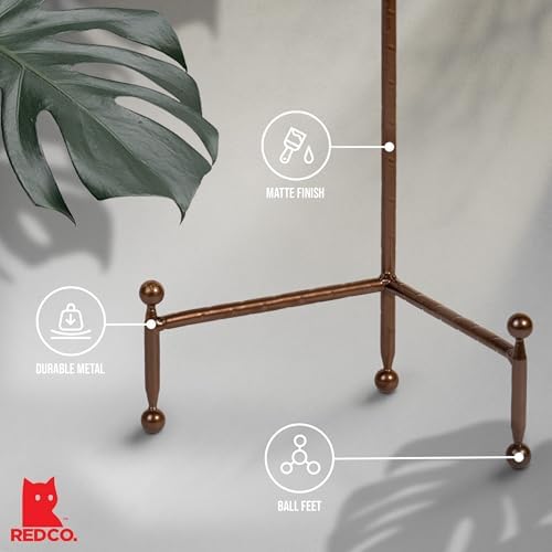 Red Co. Decorative Tripod Plate Stand and Art Holder Easel in Bronze Finish - 14" h