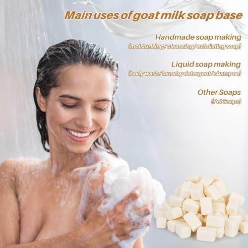Sukh 15oz Goat Milk Soap Base - Natural Pre-Cut Melt and Pour Soap Base