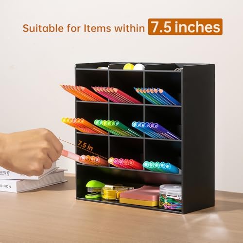 BEYGORM Acrylic Vertical Marker Organizer for 150 Markers, Desk Orgaizer