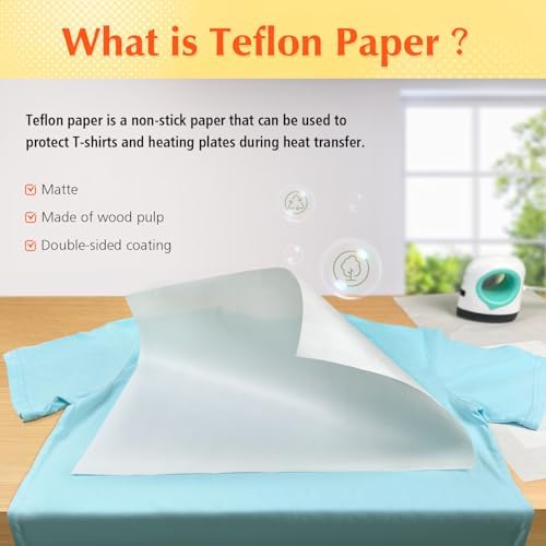 TransOurDream 30 Sheets Teflon Paper for Heat Press 11×17"