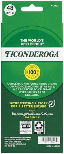 TICONDEROGA Wood-Cased Pencils, Unsharpened, 2 HB Soft, Yellow, 48 Count, 240 Packs, 11520 Total Pencils