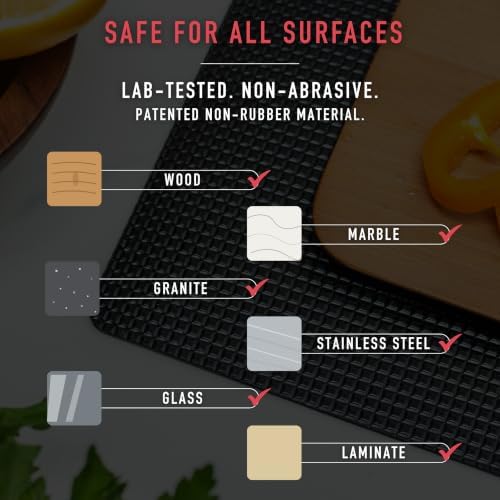 CatTongue Grips 8"x12" Non-Slip Grip Pad, Non-Adhesive, Clear, 1-Pk