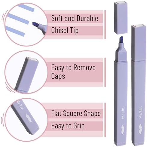 Mr. Pen- Aesthetic Highlighters No Bleed, 10 Pack, Assorted Colors | Chisel Tip, Cute Highlighters Assorted Colors for Journaling, Highlighting, Underlining, Fast Dry, Back to School Supplies