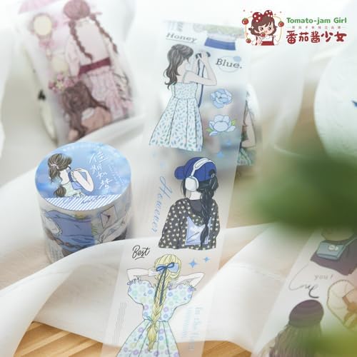 Alideco 6 pcs Decorative Adhesive Tapes Cartoon PET Tape Great for Bullet Journal Supplies, Arts, Scrapbook, DIY Crafts, Planners(huahuibiankuang) (shanaxindong)