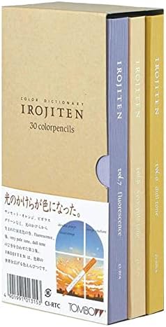 Tombow 51527 Irojiten Colored Pencil Dictionary Set, Seascape, Set of 30. Beautifully Crafted Wax-Based Colored Pencils with Enamel Finish