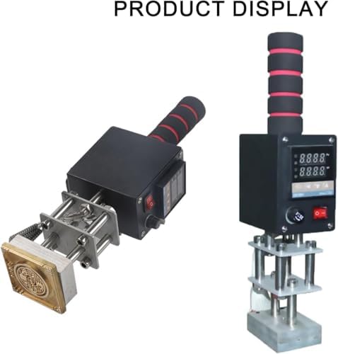Embossing Machine, 110V 500W Handheld Portable Hot Stamping Branding, Machine Heat Press Digital Leather Tool, Paper Wood Custom Logo Food Foil Stamp Printer (Precise Location 10-13cm)