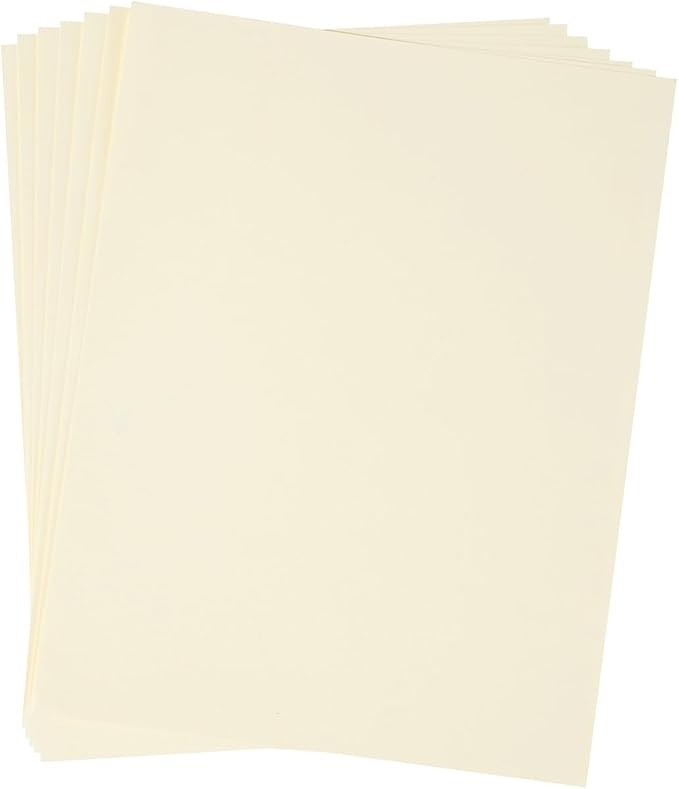 20 Sheets Blank Cream Thick Paper Cardstock, 8.5x11 inches