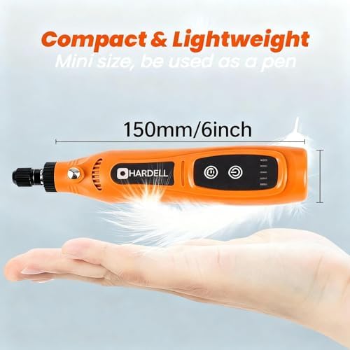 HARDELL Mini Cordless Rotary Tool,4V 5Speed 42pcs Mini Drill DIY Craft Tool