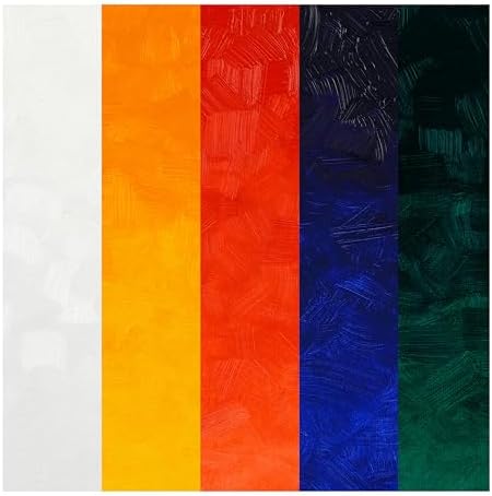 Tusc & Pine Artist Oil Paint - 40 ml Set of 5 - Basic Colors - Non-Yellowing, Rich & Creamy Consistency, Maximum Pigment Load, Small Batch Milled Oil Paints Developed for Professional Artists