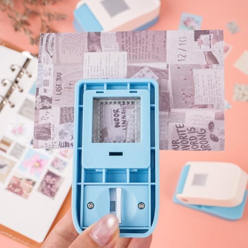 3 Pcs Stamp Punch, 1 x 0.8 Inch / 0.6 x 0.5 Inch Rectangle Postage Stamps Punch, 1 x 1Inch Square Stamps Hole Puncher, Stamp Cutter Hole Punches, StampPunch Tools Card Making, Paper Punches StampShape