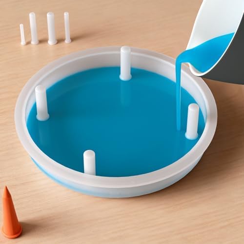 25Pcs Resin Hole Maker Set 5 Sizes (3/4/5/6/8mm), Silicone Hole Punch Tool for Epoxy Resin Casting No Drill, Jewelry Making Supplies, Earring Pendant Keychain DIY Craft Accessories