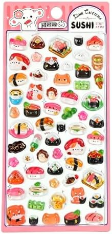 3D Puffy Stickers, Kawaii Resin Decorative Stickers for Phone Case, Notebook, Scrapbooking (Style-8)
