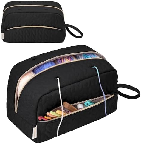 KarSyon Crochet Bag for Yarn Storage Knitting Crochet Supplies Accessories
