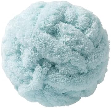 Loops & Threads Fluffy Chenille Yarn - Yarn for Knitting, Crochet, Weaving, and Arts & Crafts - Blue, Polyester, 10.58 oz