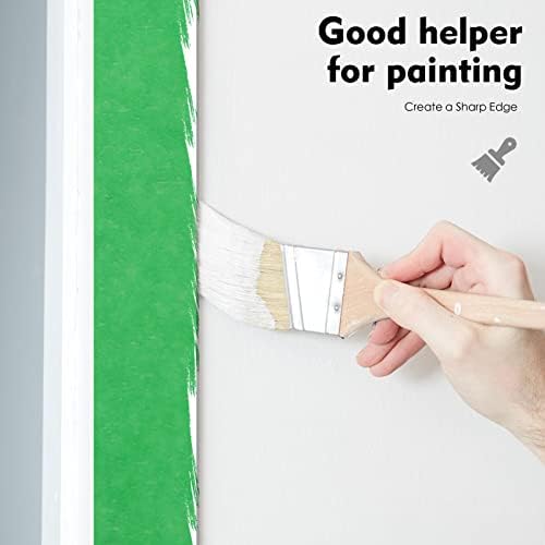 Green Painters Tape,1 inch x 60 Yards x 10 Rolls (600 Yards Total)