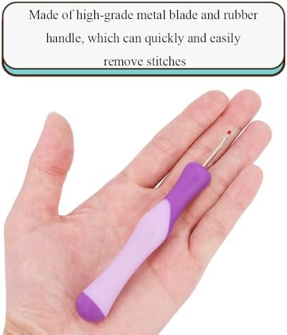 HAHIYO 5.3Inches 2PCs Purple Rubber Seam Ripper Ergonomic Grip Thread Stitch Remover Tool Sewing Stitch Cutter Thread Ripper Unpicker Sewing Accessory&Supply for Crafting Notions Quilting Sewing Hem