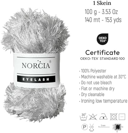 Eyelash Yarn Fun Fur Yarn(3 * 100g-3.5oz) (3 * 153yds-140mt) Fuzzy Premium Soft Crochet DIY Hand Knitting 100% Polyester