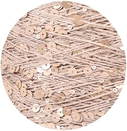 ECYC Ltd 153 Yards Cotton Sequin Yarn, Sparkle Sequin Thread for Knitting & Crocheting, DIY Craft Projects