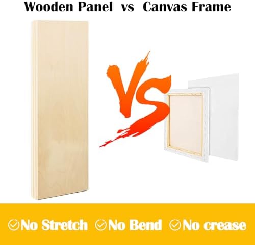 Falling in Art 2 Pack 6x24'' Unfinished Gallery Birch Wood Canvas Panels