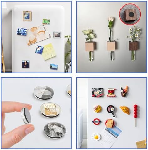 Towjug Adhesive Magnets for Crafts 1.2x0.08, 30 Peel & Stick Magnetic Dots